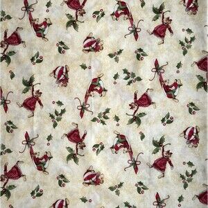 Merry Mice Christmas Fabric 3101 Beth Yarbrough Daisy Kingdom by Springs Cotton